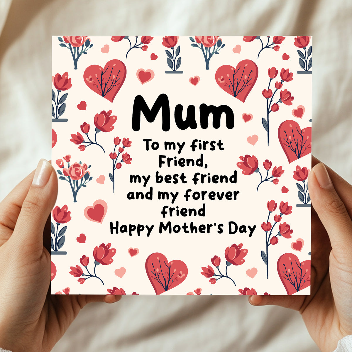 Mothers Day Card For Best Friend Card Mum Card With Envelope