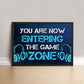 Gaming Sign Framed Wall Art For Boys Bedroom Games Room