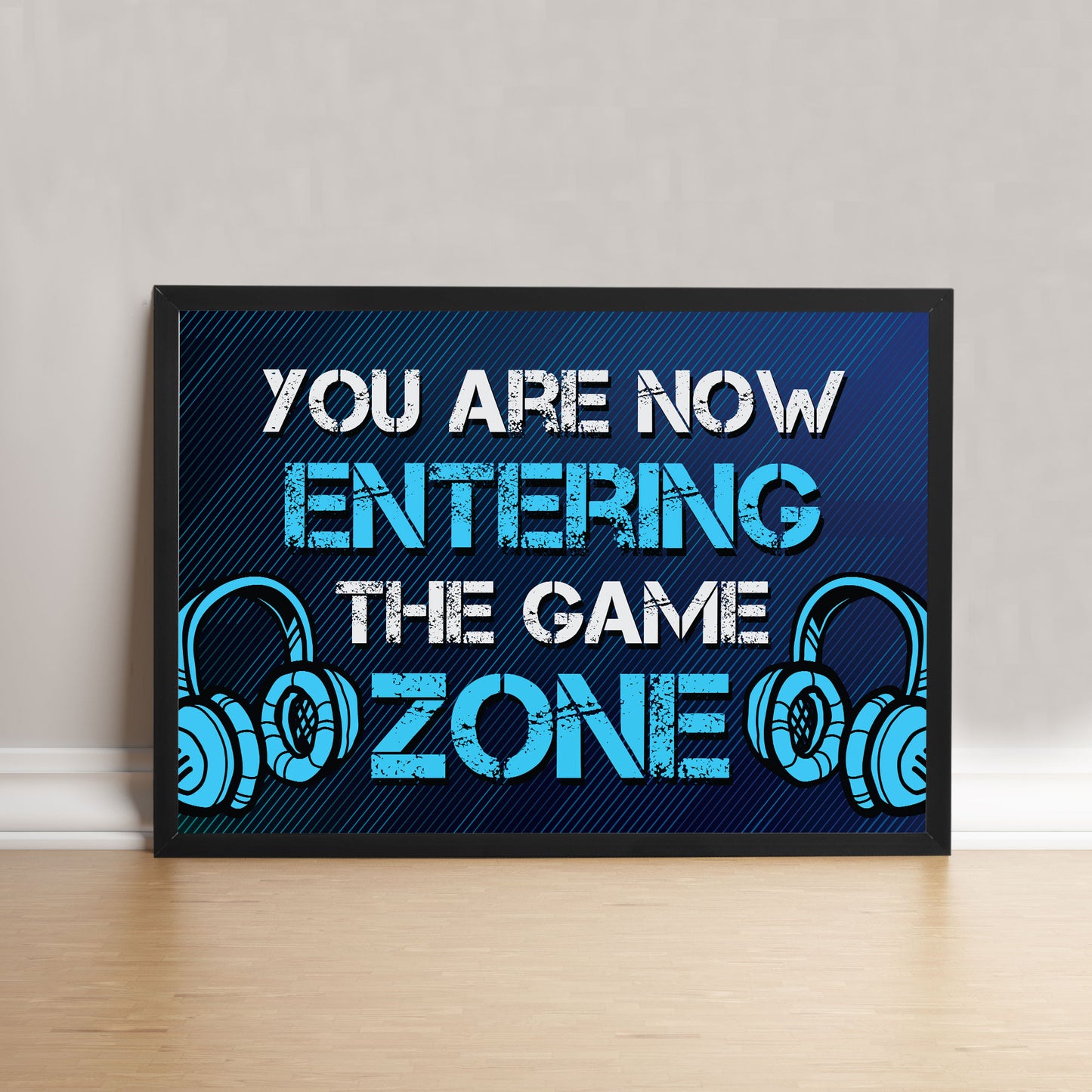 Gaming Sign Framed Wall Art For Boys Bedroom Games Room