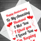 Anniversary Card For Husband Anniversary Cards For Him Thank You
