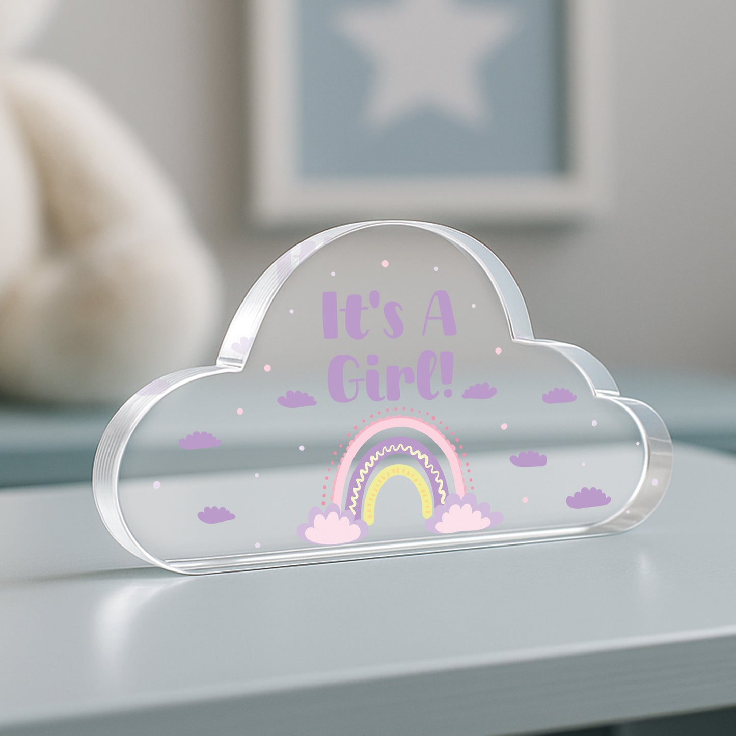 It's A Girl Gender Reveal Plaque Keepsake Nursery Decor Gifts