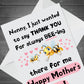 Thank You Card For Nan On Mothers Day Card For Nan Card For Her