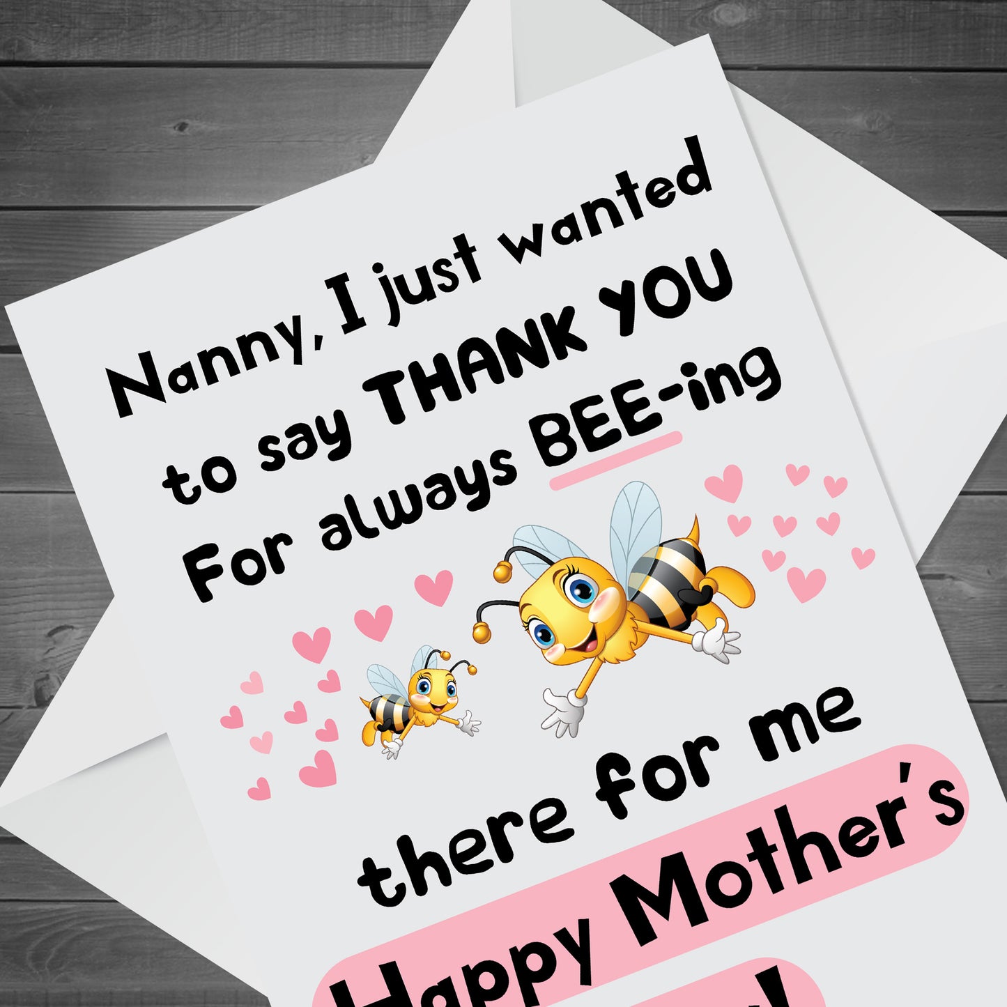 Thank You Card For Nan On Mothers Day Card For Nan Card For Her