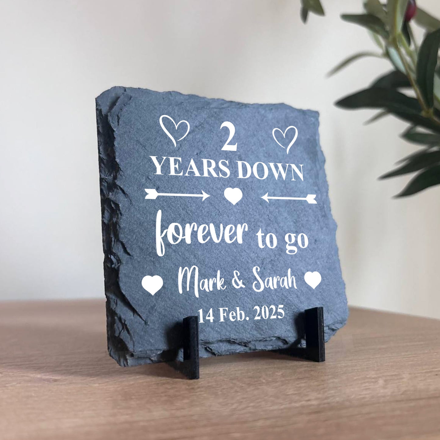 2nd Anniversary Gift For Husband Wife PERSONALISED 2 Years Down