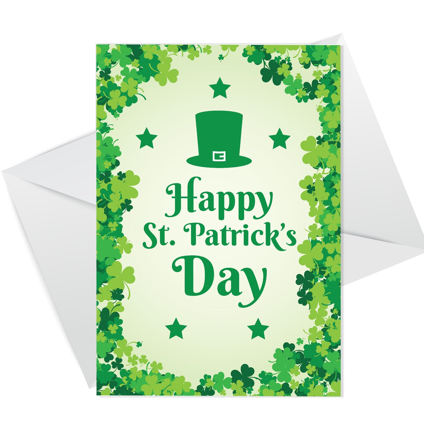 Pack of 6 St. Patrick's Day Greeting Cards and White Envelopes