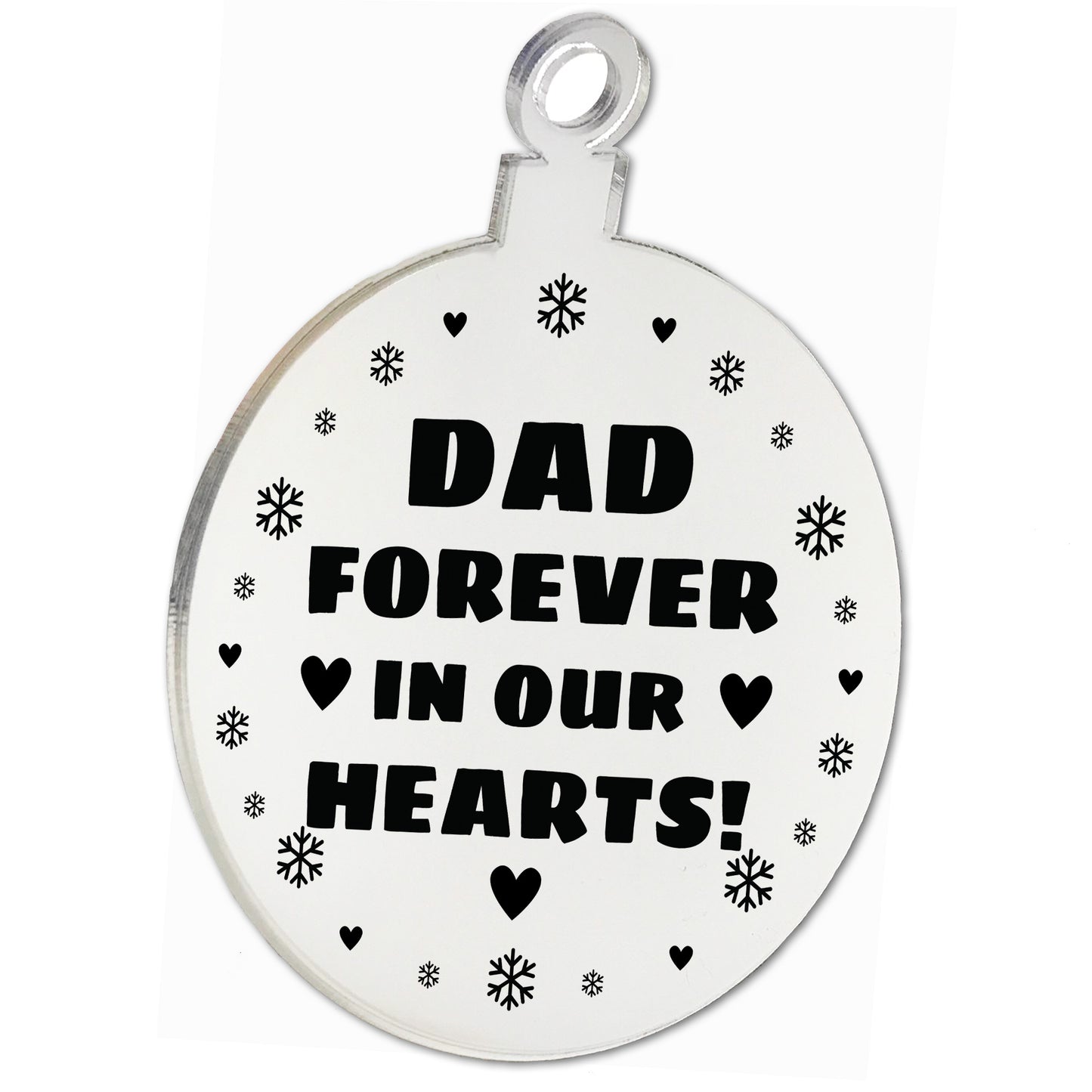Dad Memorial Hanging Engraved Plaque Bauble Gift Graveside Decor