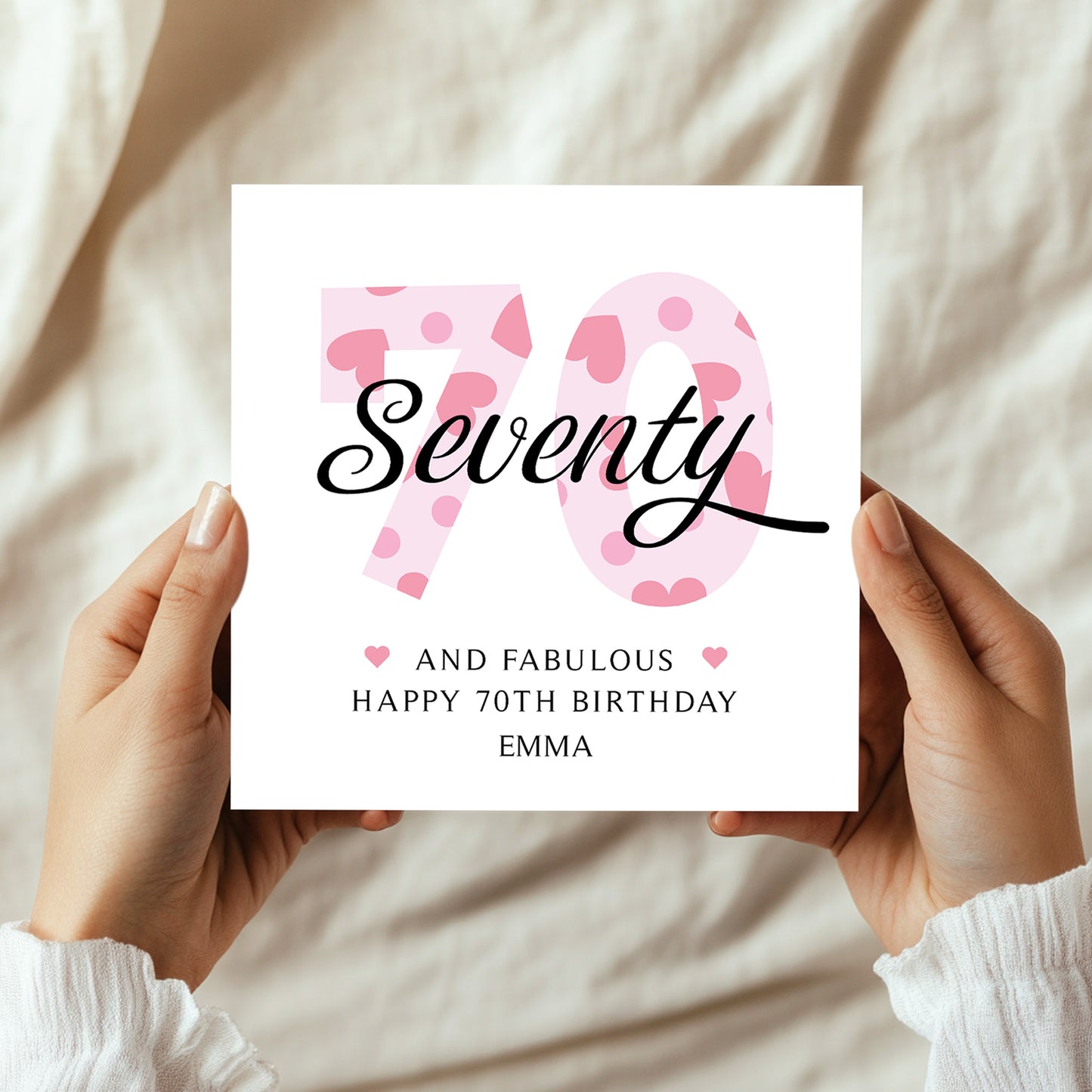 70th Birthday Cards For Women 70 And Fabulous Personalised Card