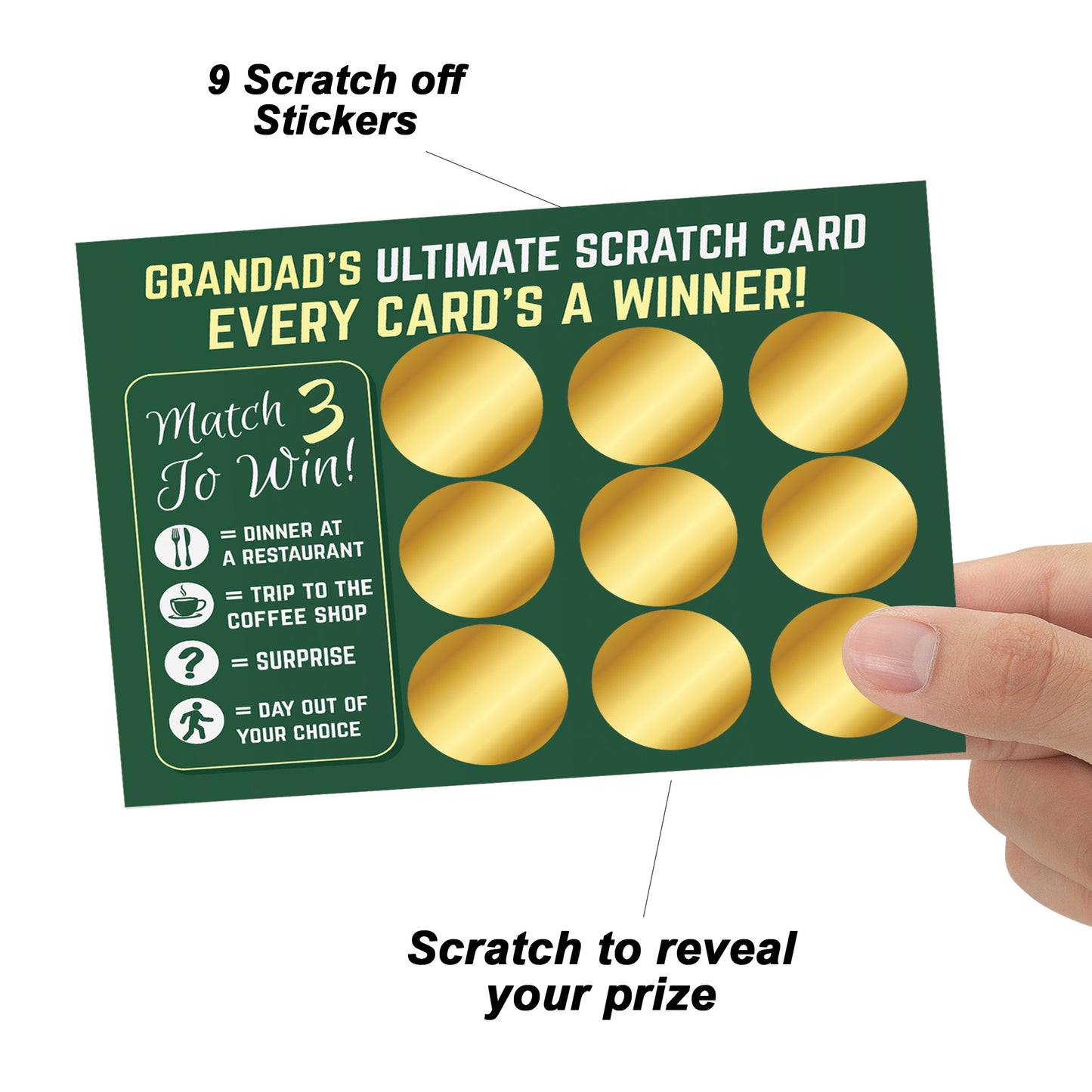 Novelty Fathers Day Gift Grandad Scratch Card Gifts for Grandad