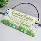 Garden Sign For Outdoor Hanging Garden Rules Sign For Yard