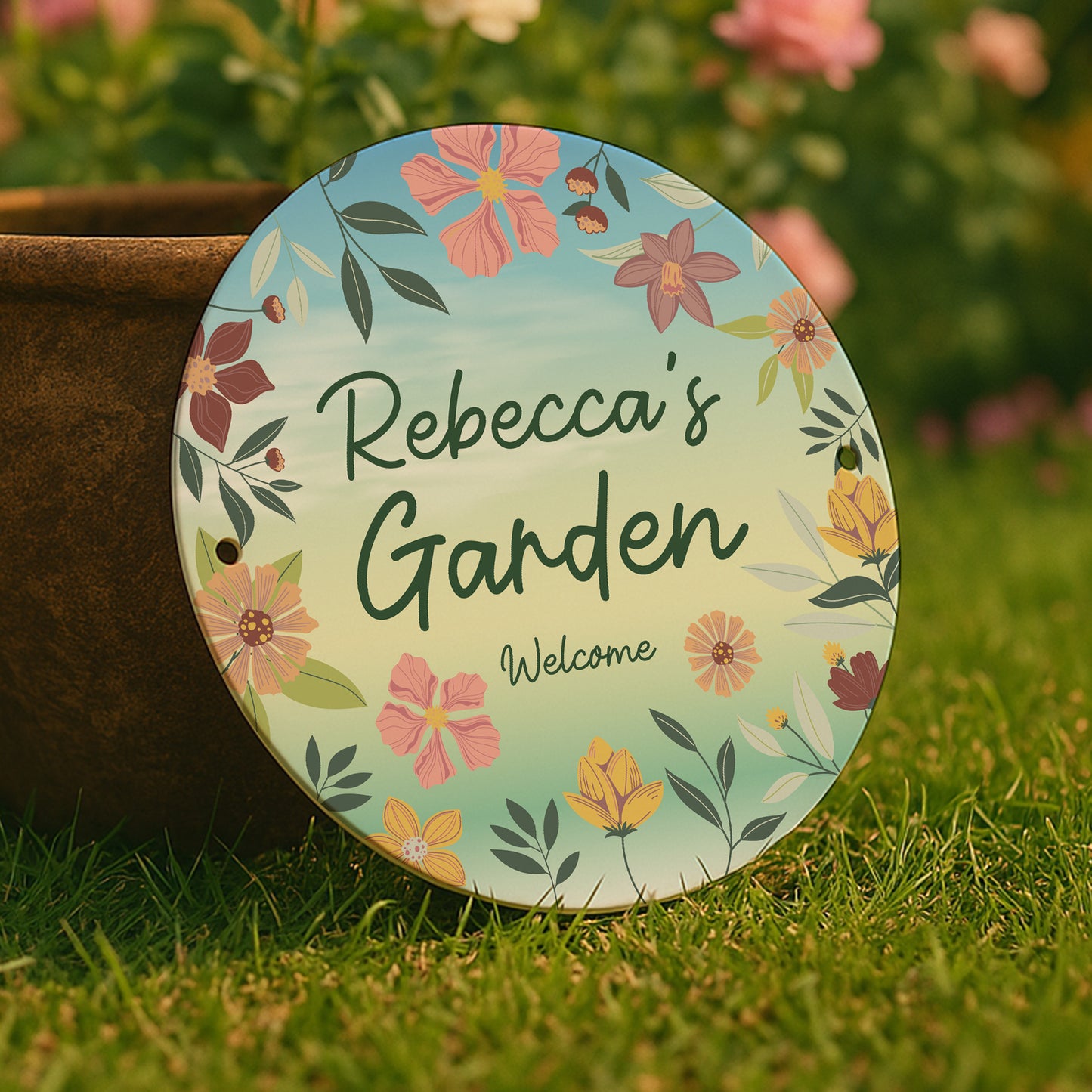 Personalised Garden Sign For Outside Garden Plaques Novelty Gift