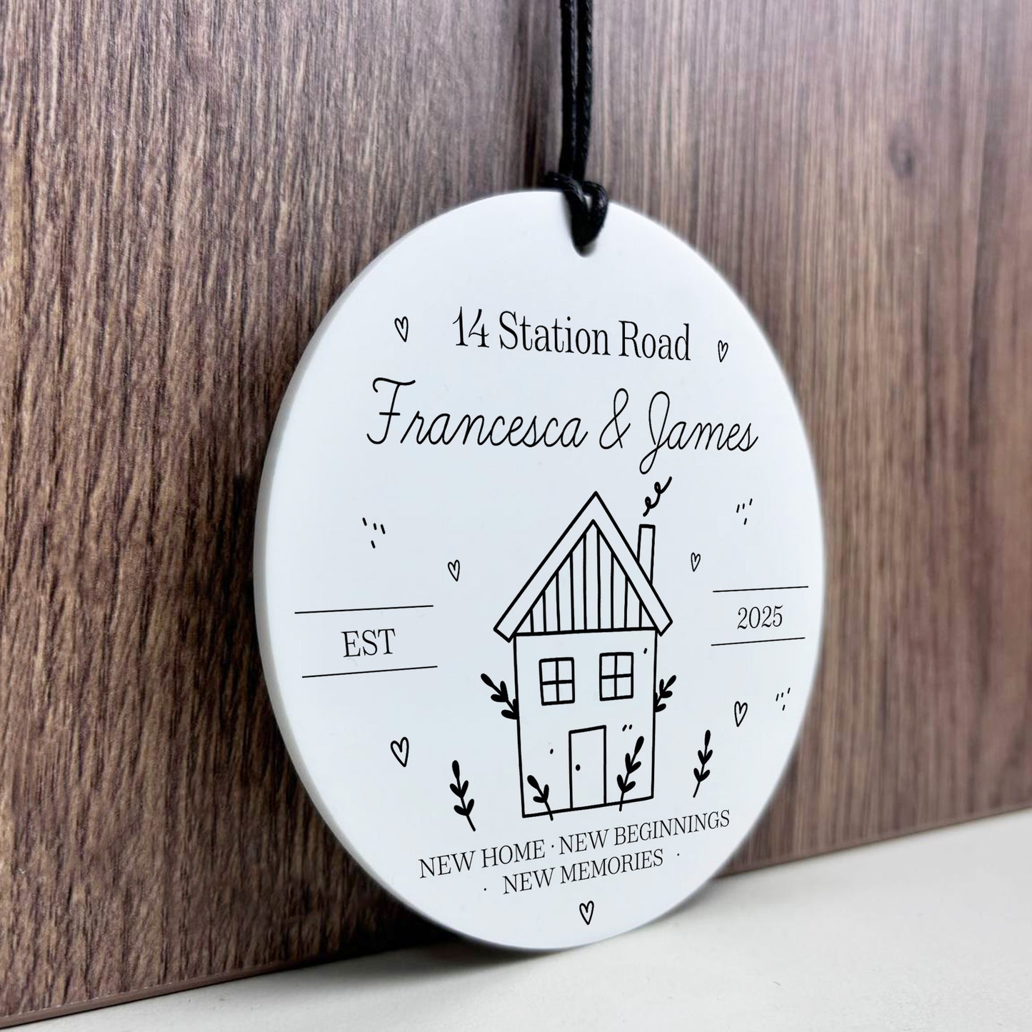 Congratulations New Home Gift For Couple Personalised Plaque