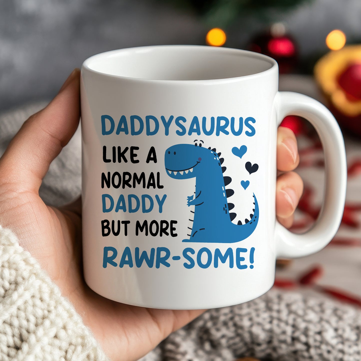 Daddy Ceramic Mug Novelty Daddysaurus Funny Gift For Birthday