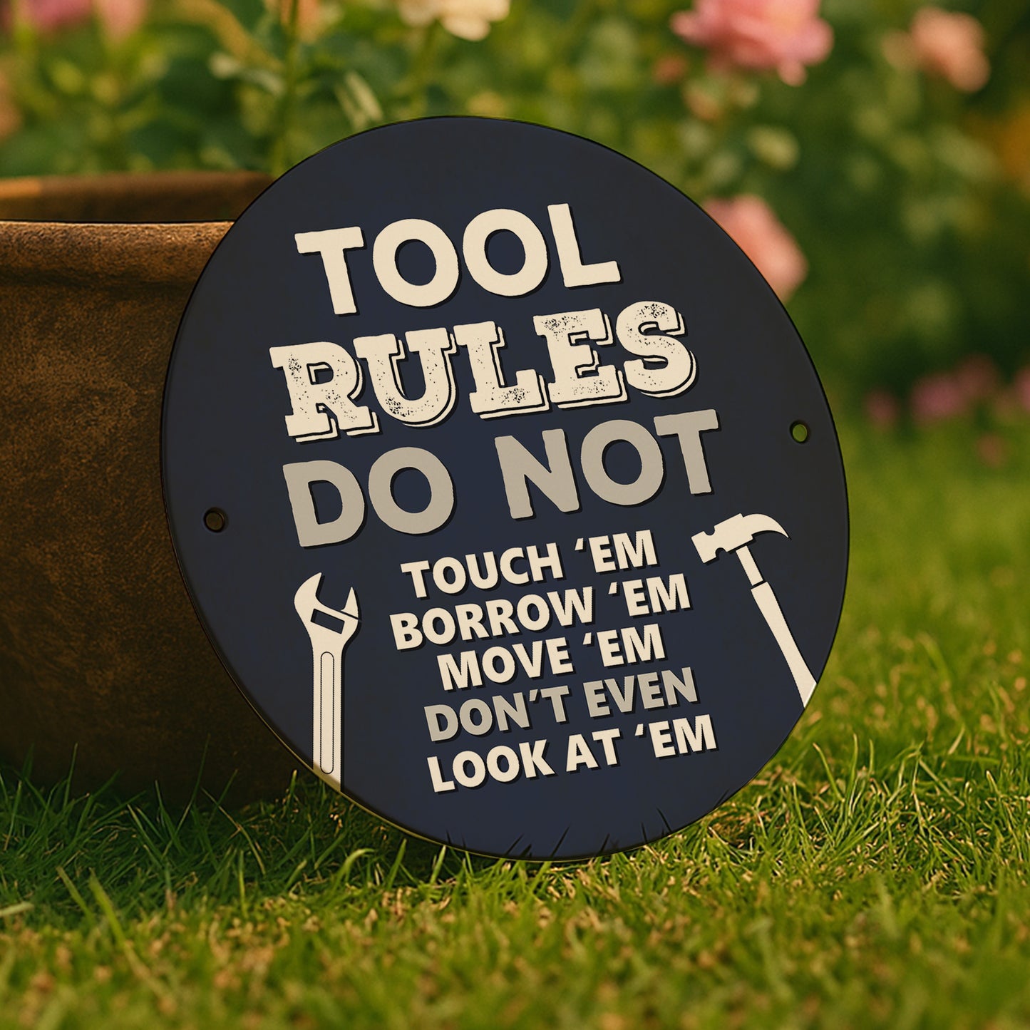 TOOL RULES Sign For Shed Plaque Funny Sign For DIY Enthusiast