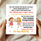 Card For Bestie Birthday With Kraft Envelope Birthday Card