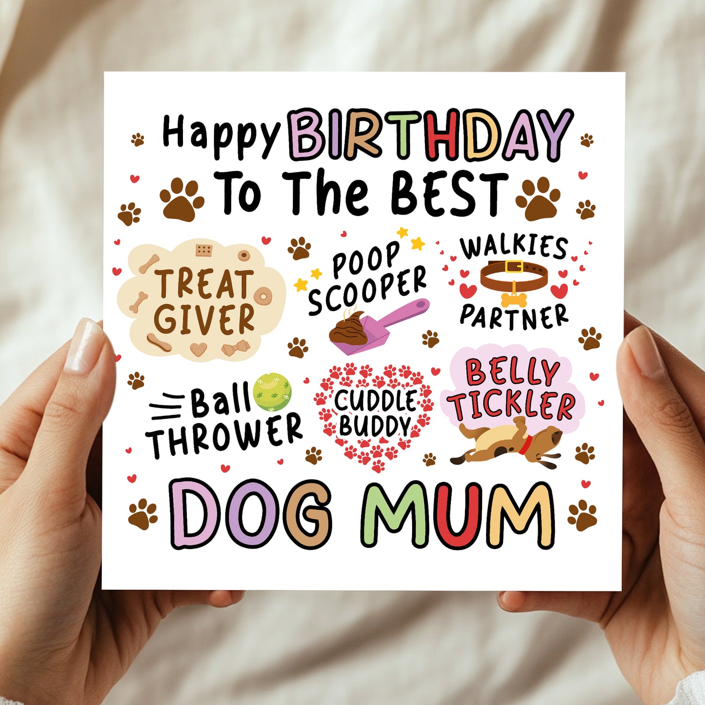 Birthday Card From The Dog Birthday Card For Best Dog Mum