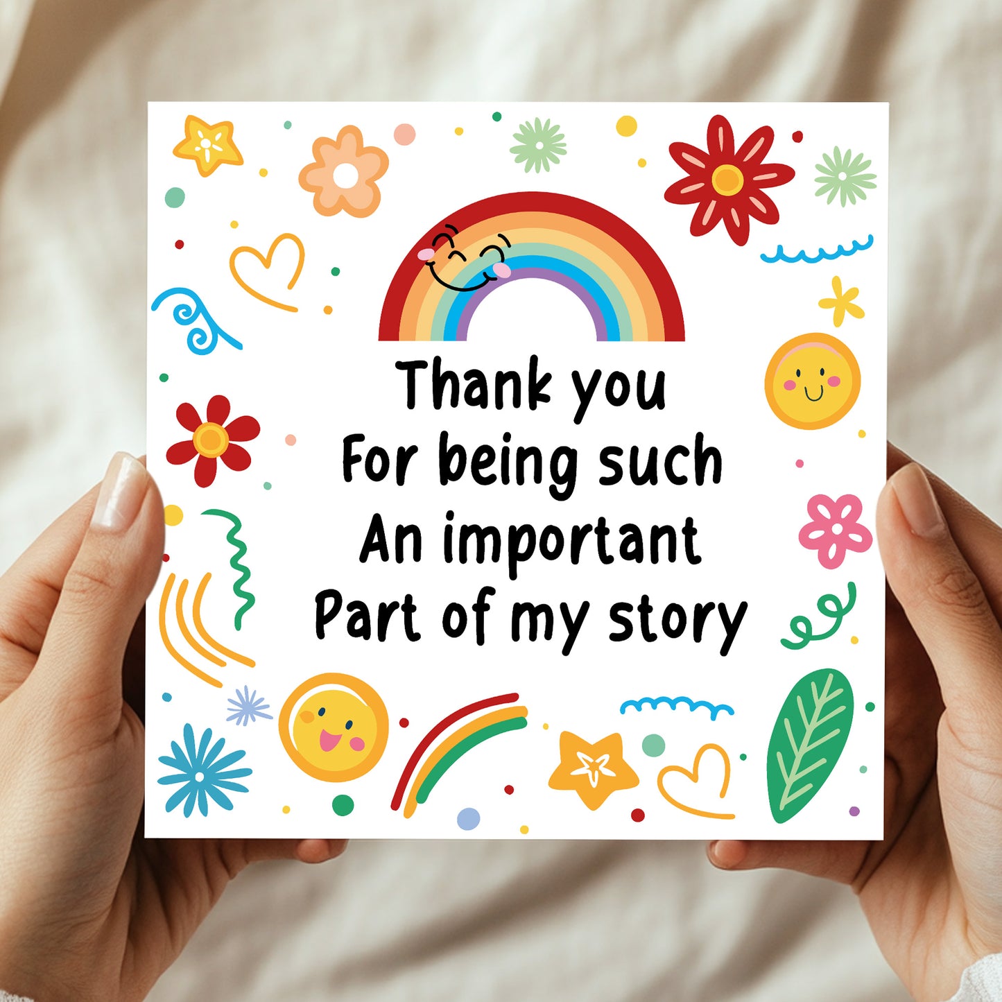Teacher Thank You Card End of School Term Appreciation Card