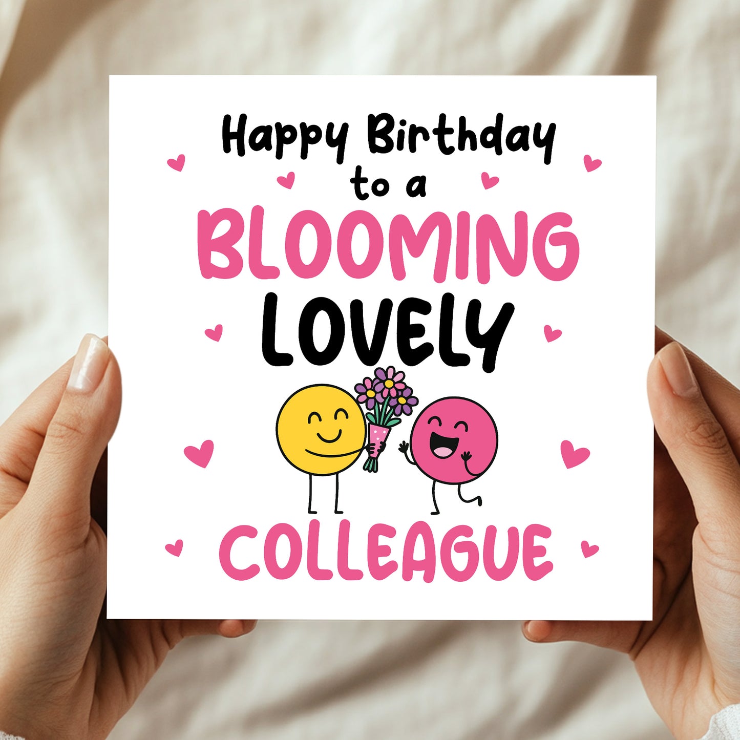 Happy Birthday Card For Colleague Blooming Lovely Colleague