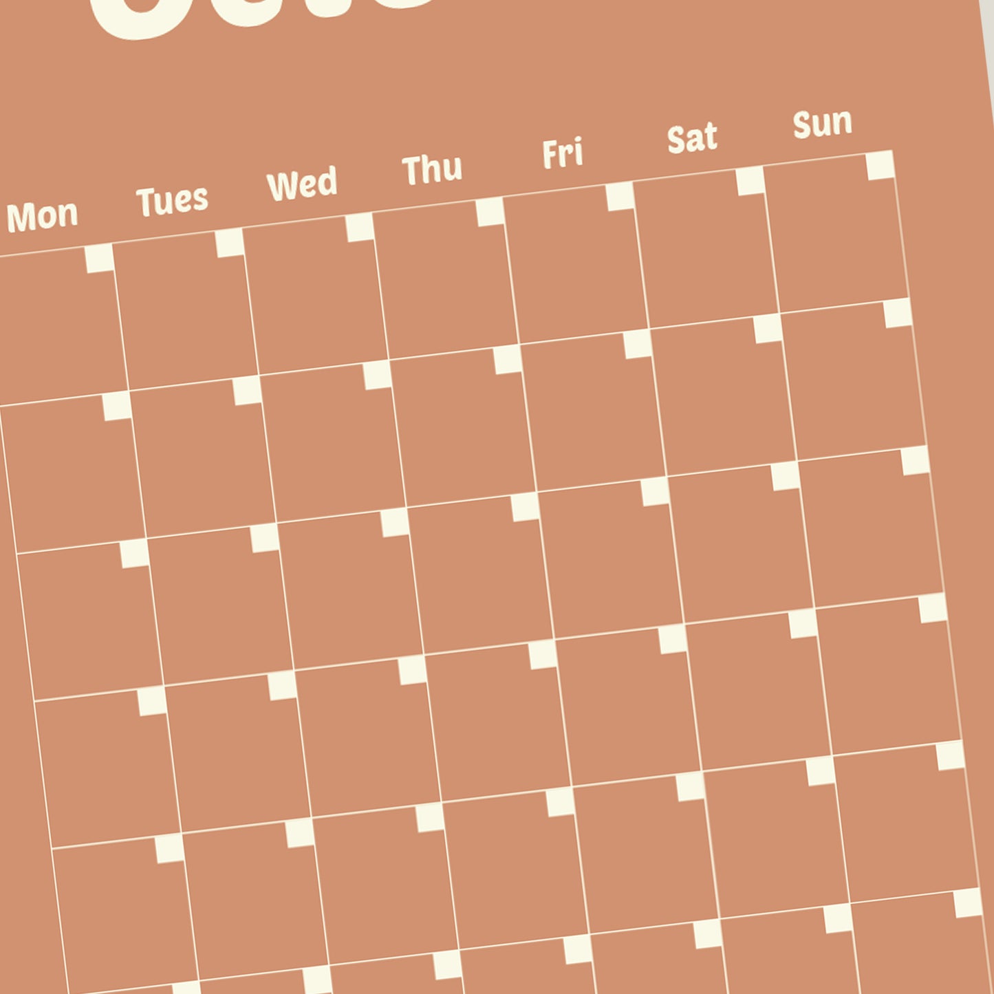 Full Year Montly Wall Planner A3 Calendar Wall Planner Undated