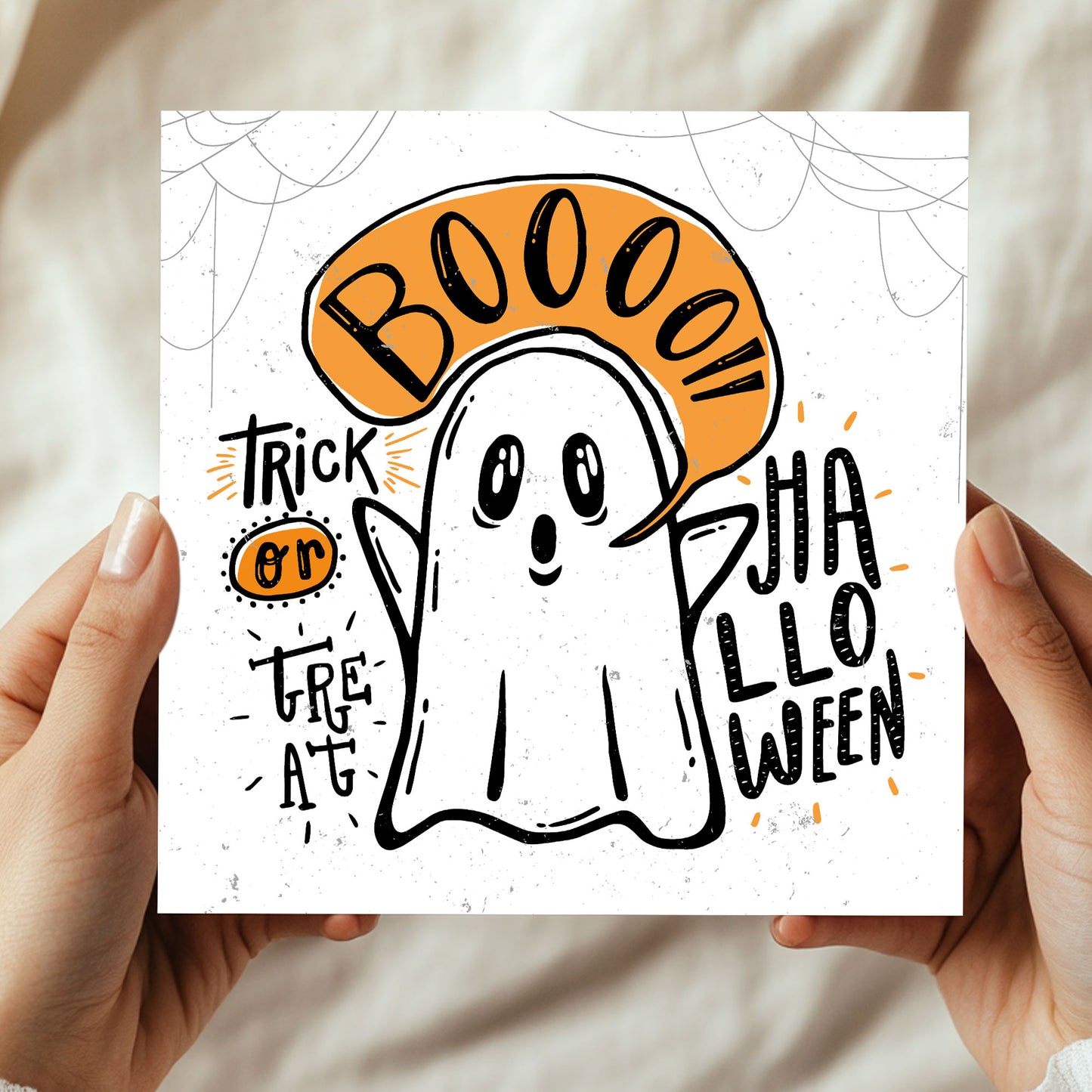 BOO Halloween Card For Friend Daughter Son Couple Card For Him