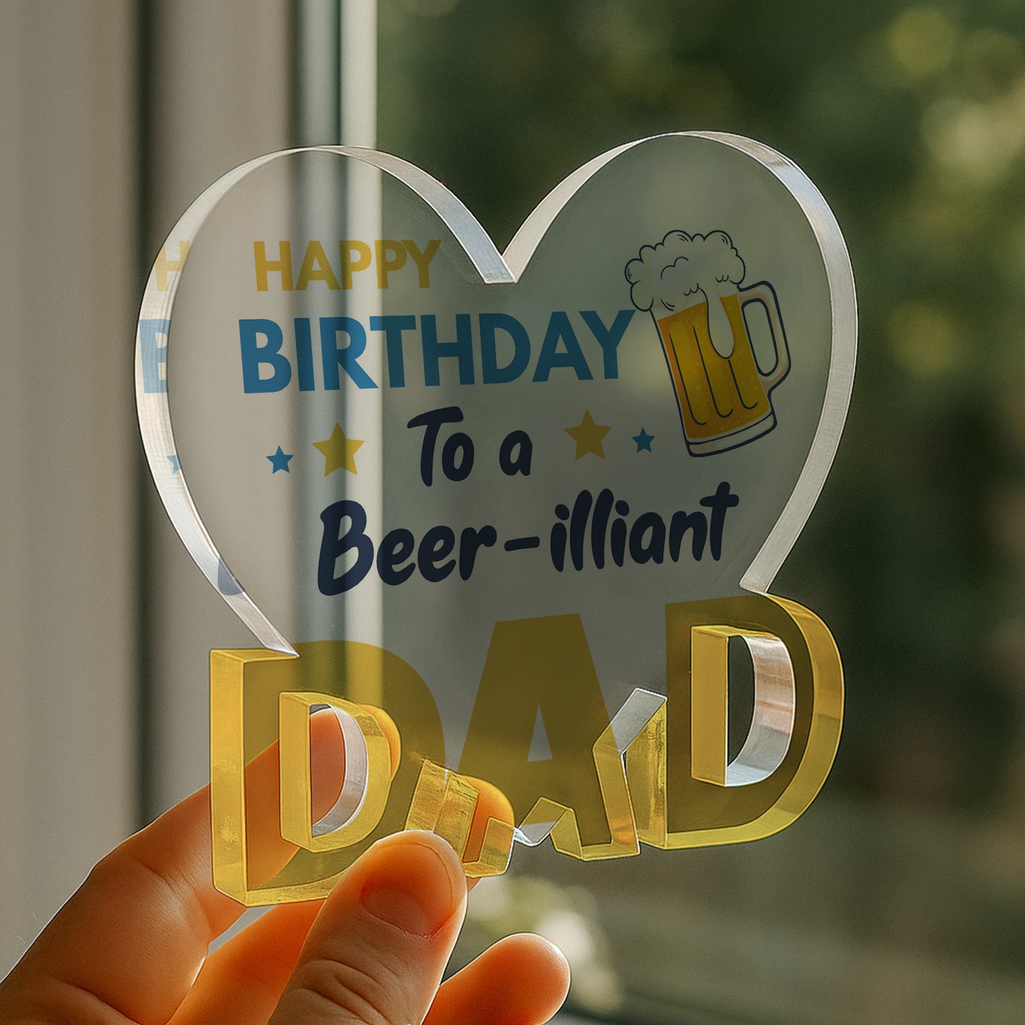 Birthday Gift For A Beer Illiant Dad Acrylic Plaque Dad Birthday
