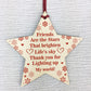 Friendship Wooden Star Hanging Bauble Gift For Christmas