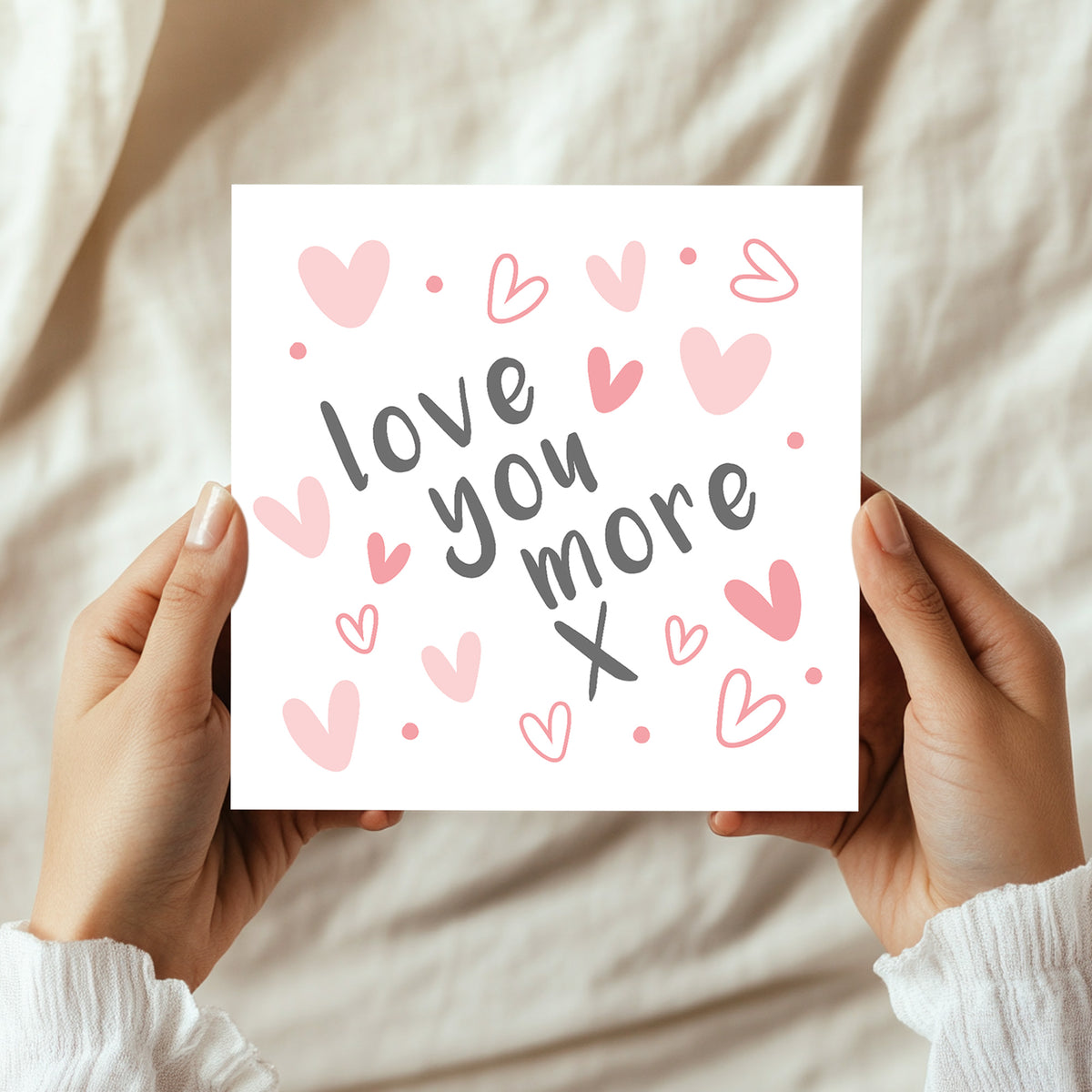 Valentines Day Card For Him Her, Love You More Card, Anniversary