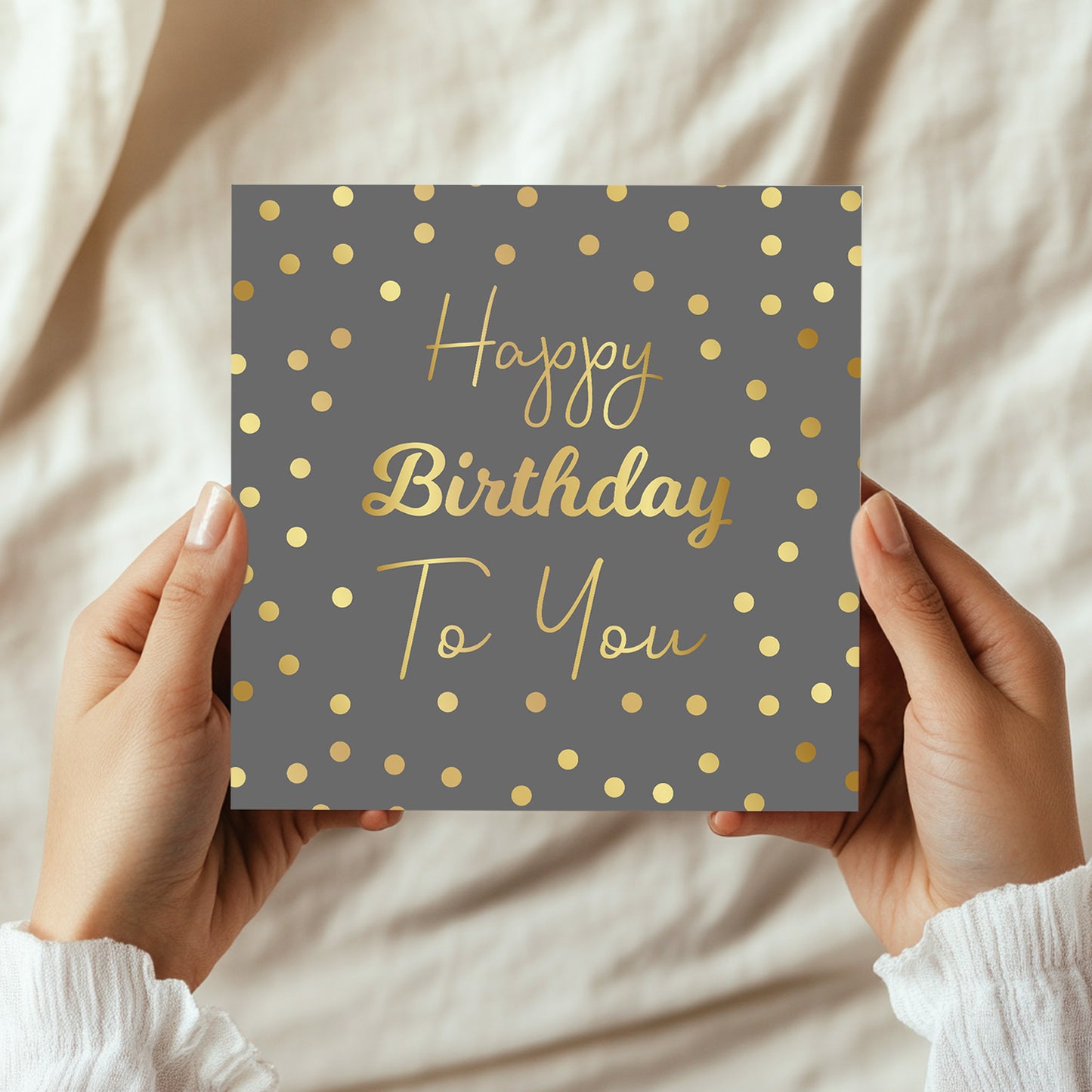 Birthday Card With Envelope Polka Dot Happy Birthday To You Card