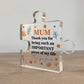 Thank You Gift For Mum Puzzle Piece IMPORTANT PIECE OF MY LIFE