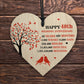 40th Wedding Anniversary Heart Plaque Present For Anniversary