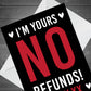 Funny Valentines Day Card I’m Yours Joke Card for Wife Husband