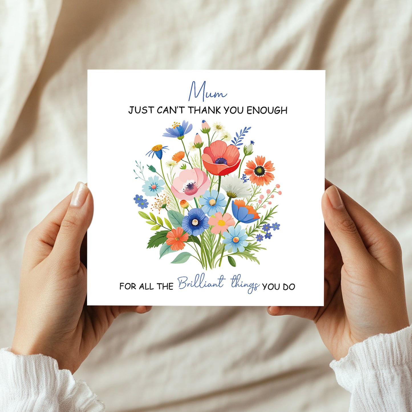 Birthday Card For Mum Mothers Day Card Thank You Card For Mum