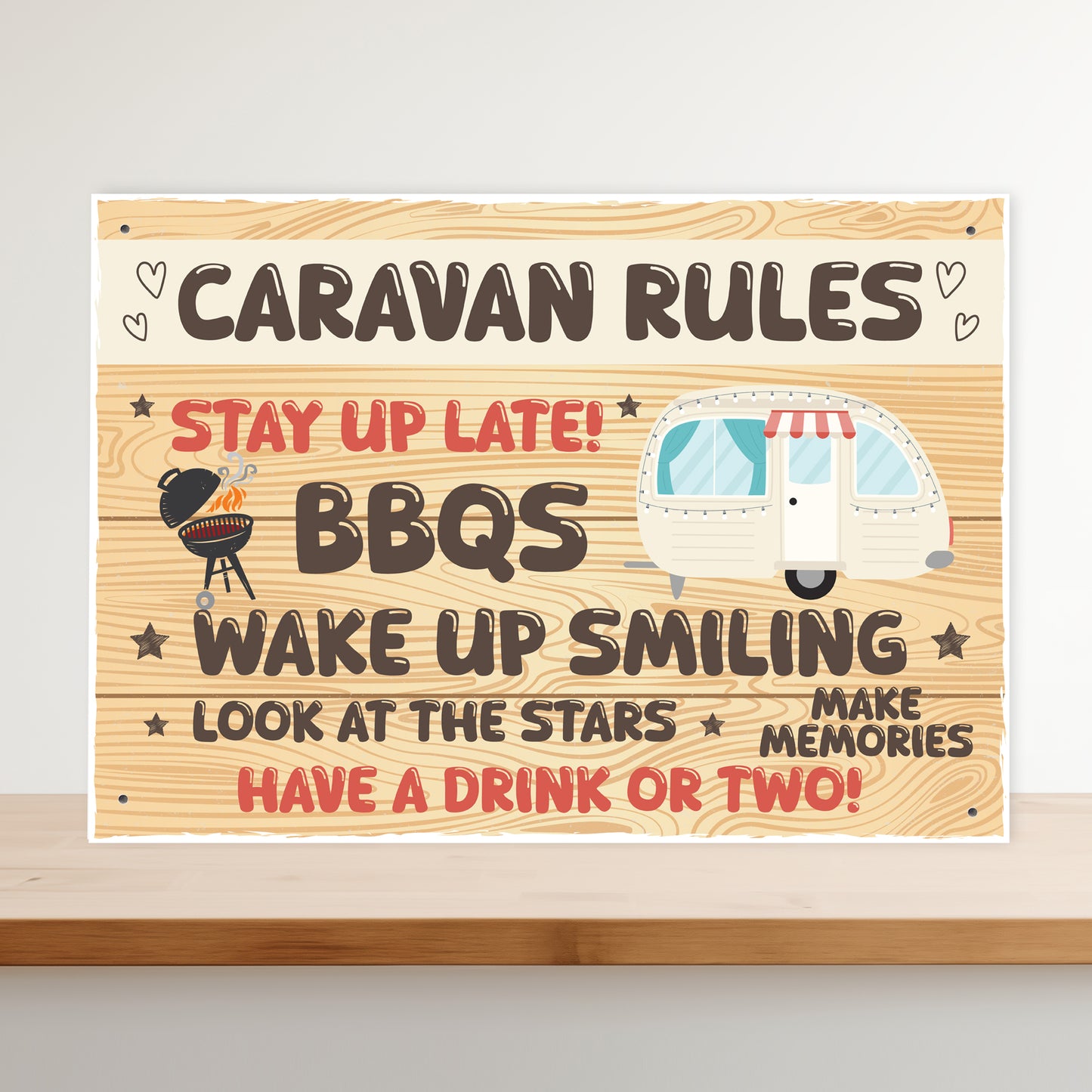 CARAVAN RULES SIGN For Caravan Door Plaque Caravan Sign For Home