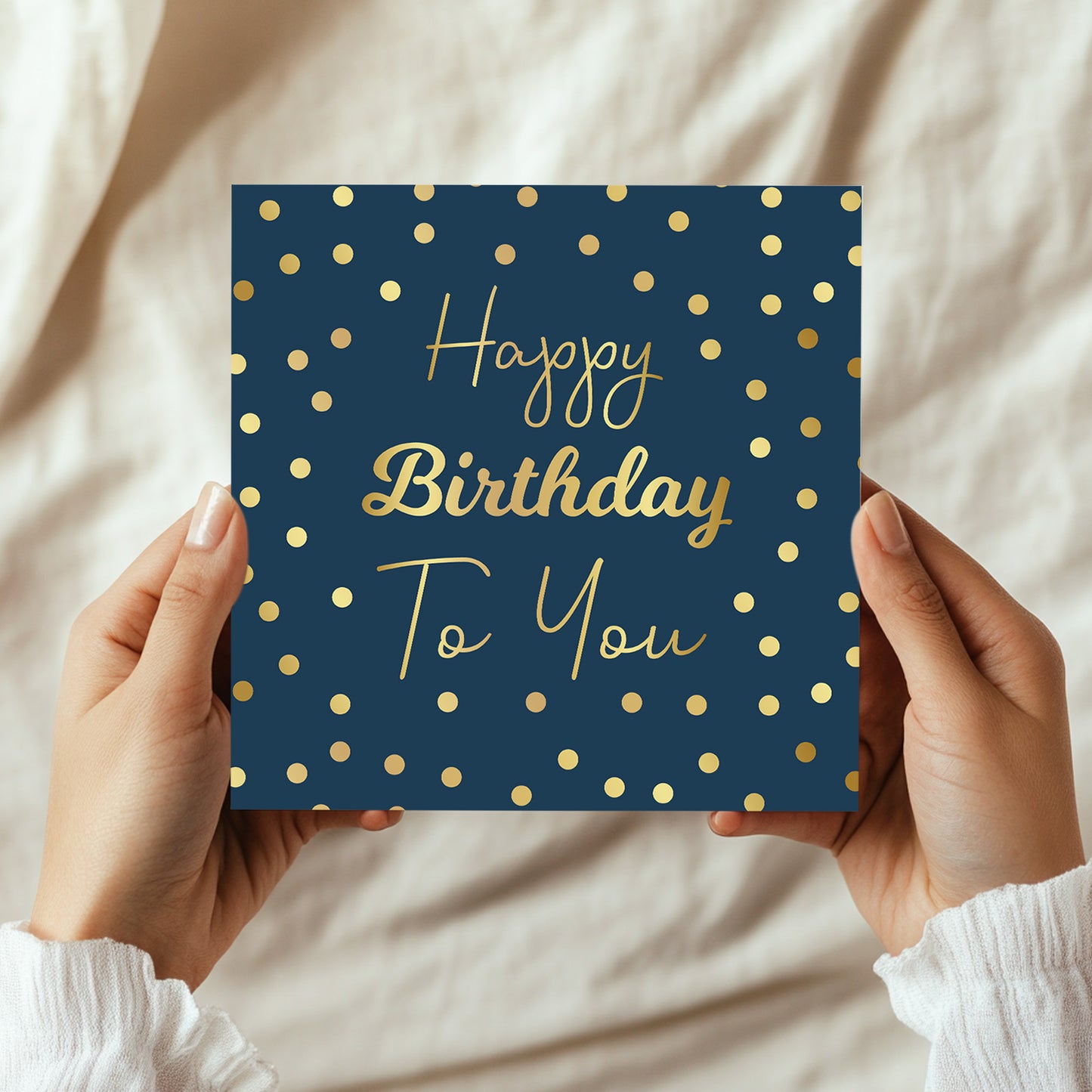 Square Birthday Card With Envelope Happy Birthday To You