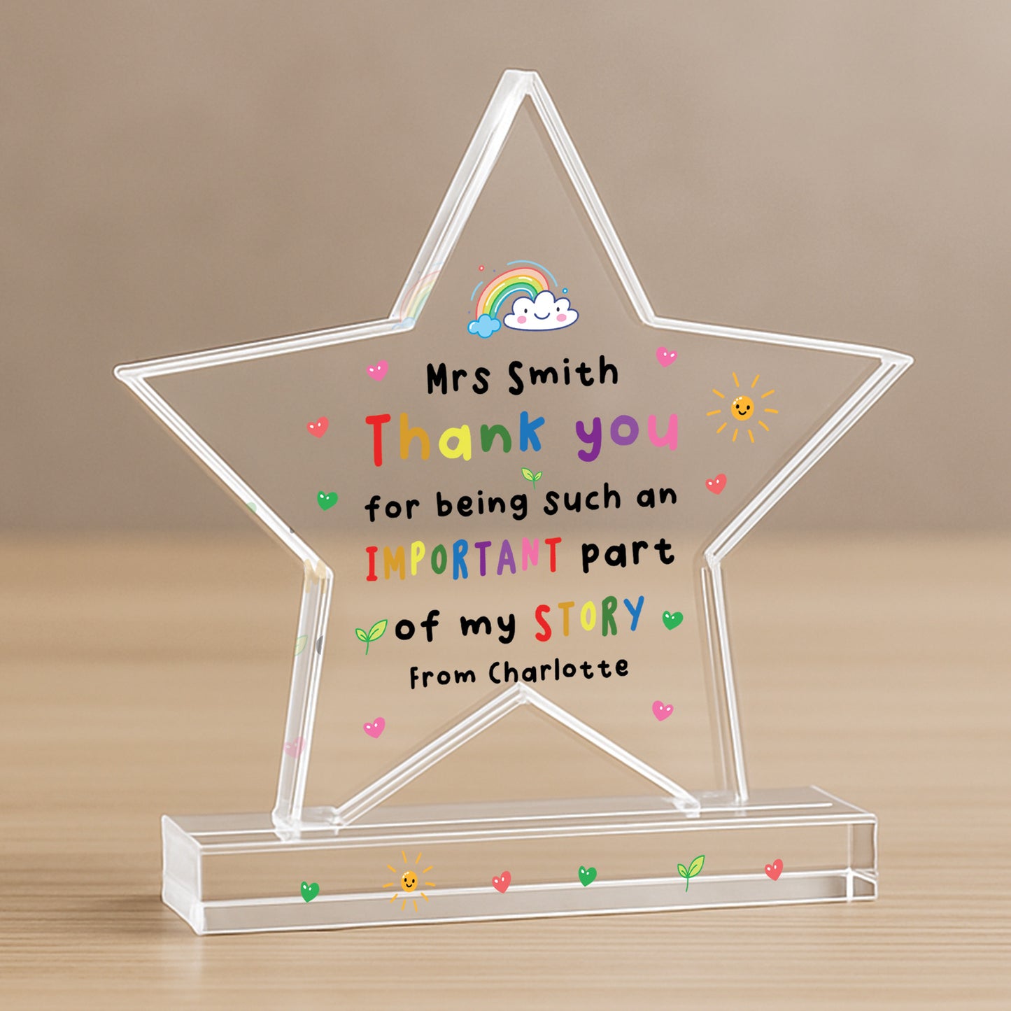PERSONALISED Thank You Gift For Teacher Assistant Keyworker