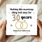 30th Wedding Anniversary Card For Husband Wife Couple