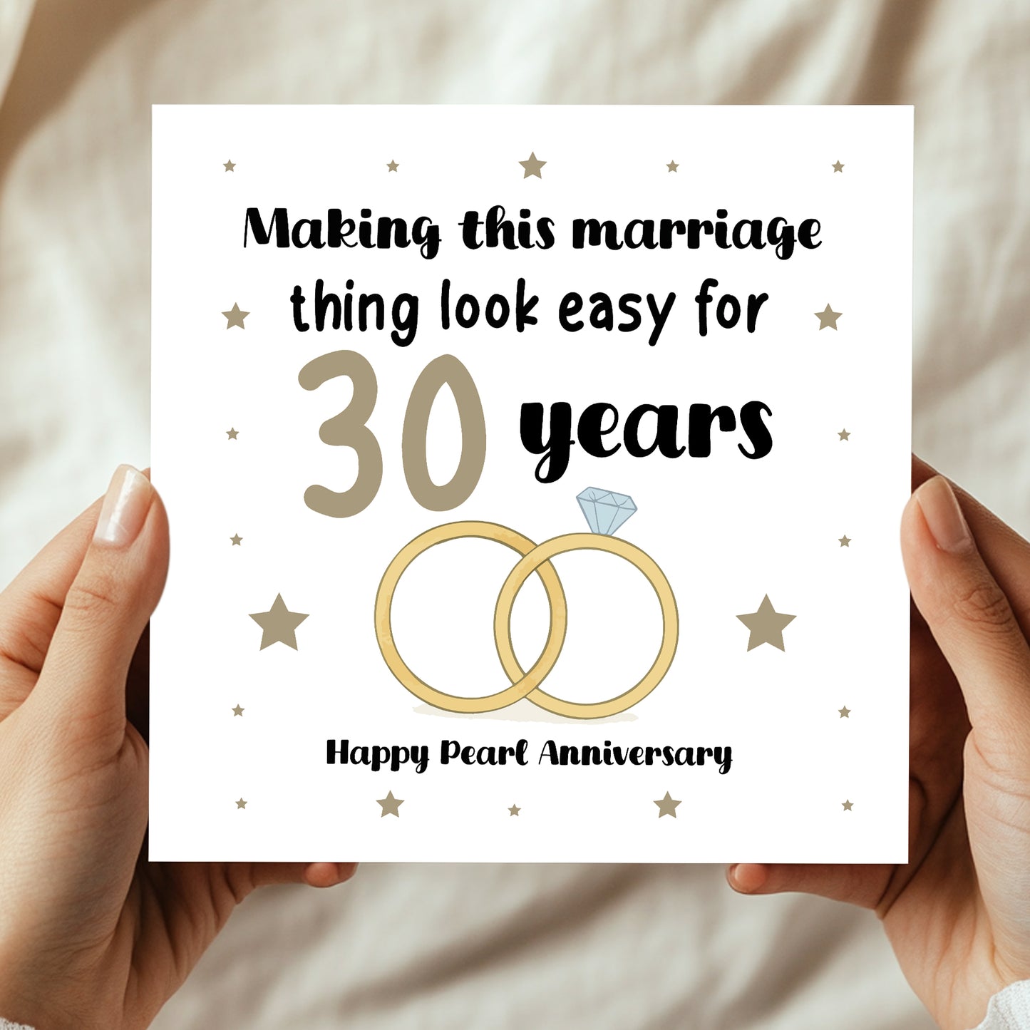30th Wedding Anniversary Card For Husband Wife Couple