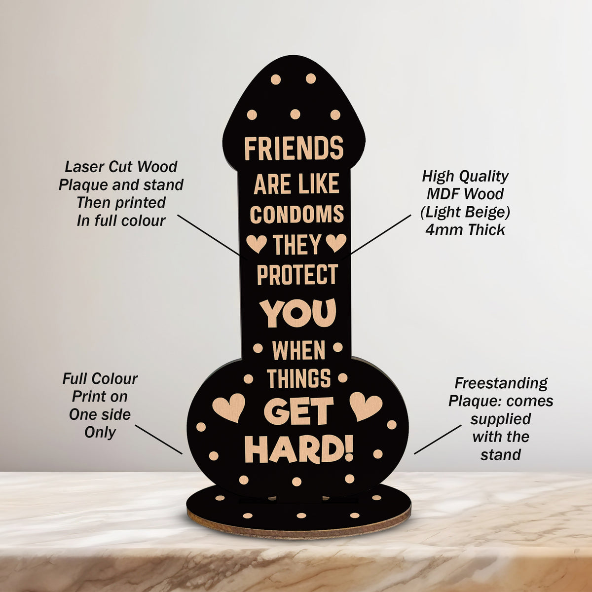 Funny Friendship Plaque Novelty Christmas Rude Birthday Gift