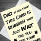 Joke Humour Card For Dad Fathers Day Card With Envelope Rude