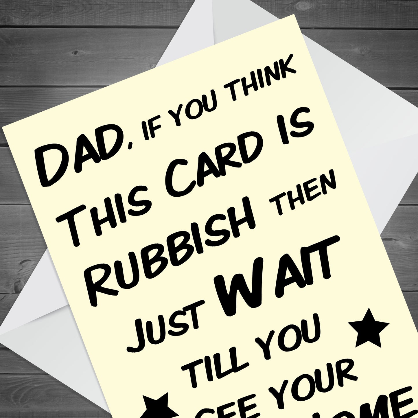 Joke Humour Card For Dad Fathers Day Card With Envelope Rude