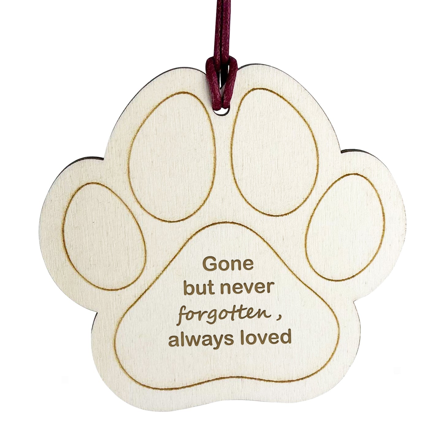 Dog Cat Pet Memorial Bauble Engaved Wooden Bauble Christmas Tree