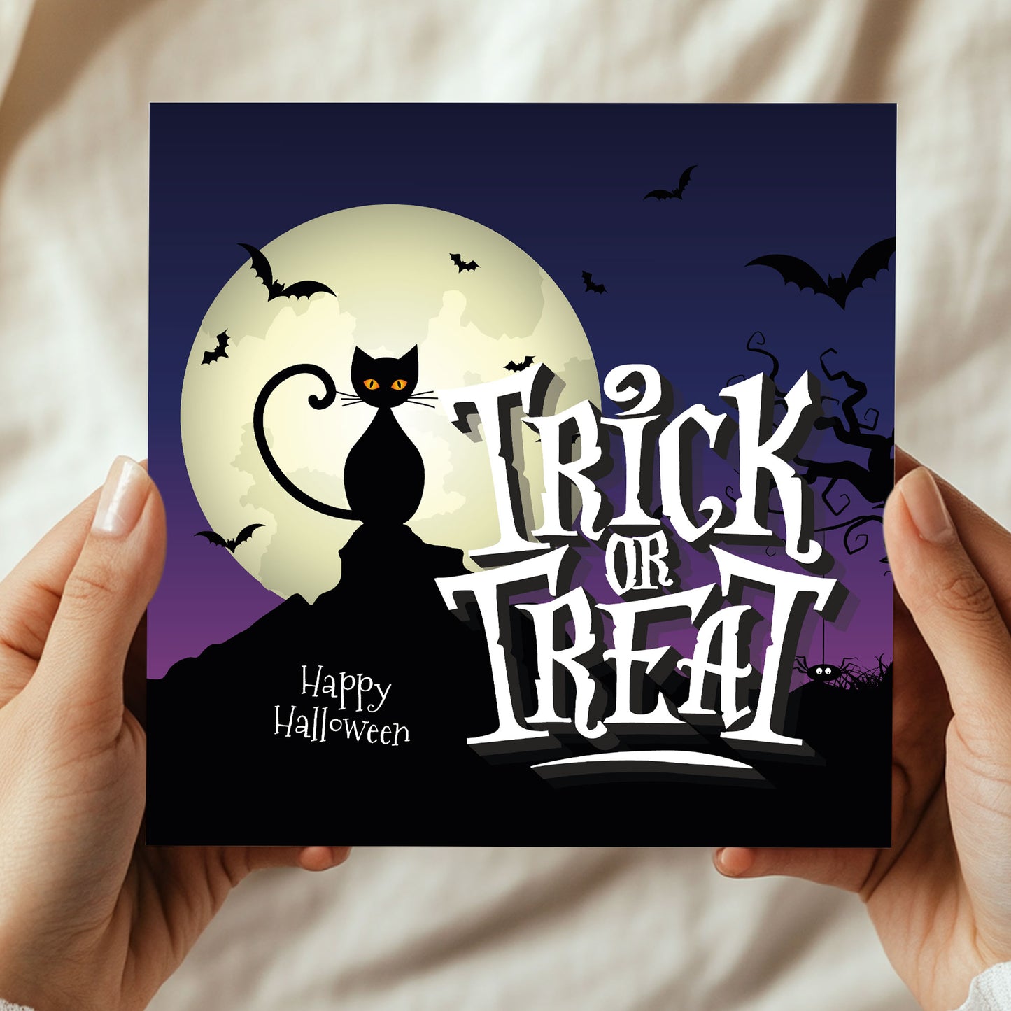 Novelty TRICK OR TREAT Card For Halloween Card For Friend