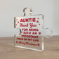 Gifts For Auntie Thank You Important Piece Of My Life