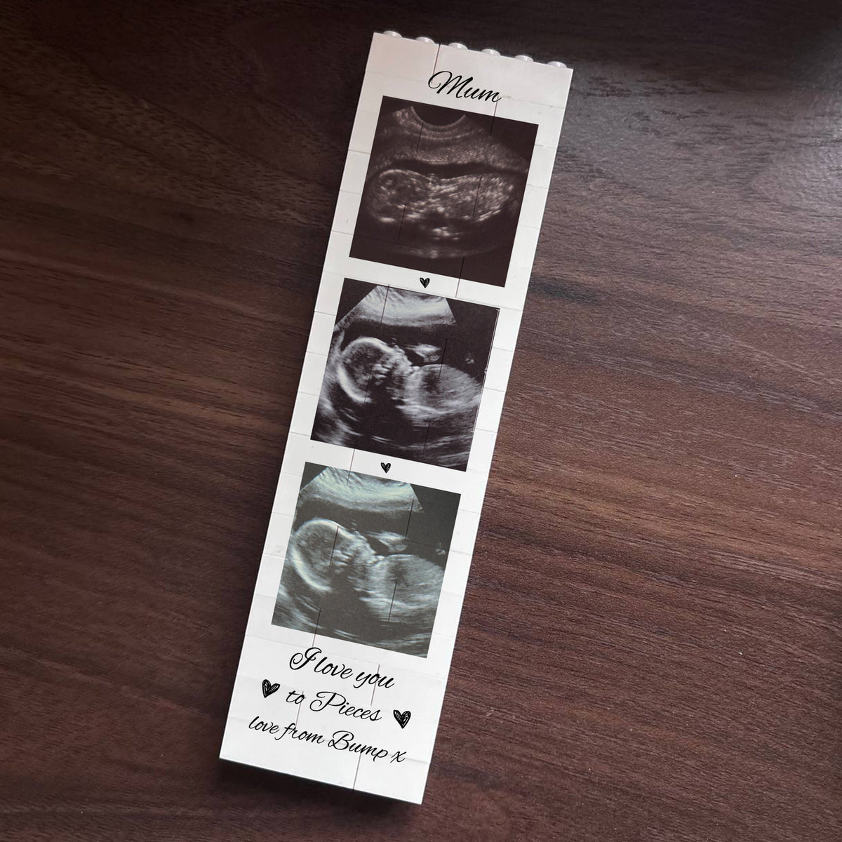 Personalised Mum Gift From Bump Brick Photo Block Building Block