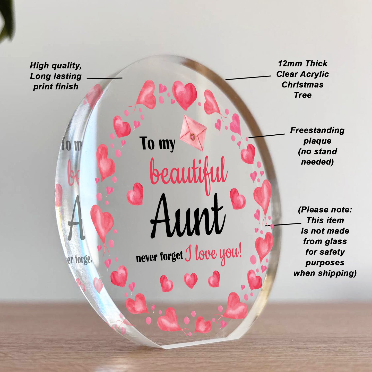 Aunt Gifts Best Aunt Birthday Gift for Aunt Christmas Plaque