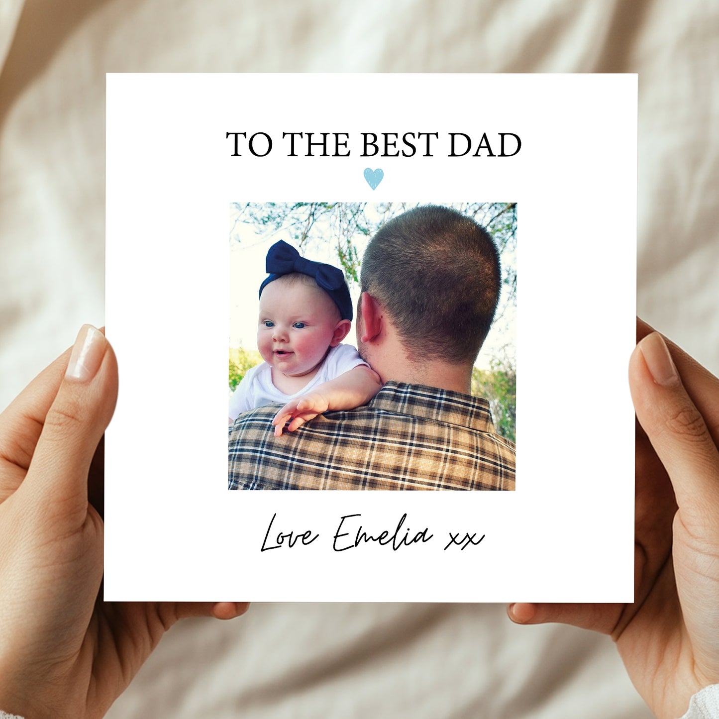 Personalised Fathers Day Card With Photo Best Dad Birthday Card