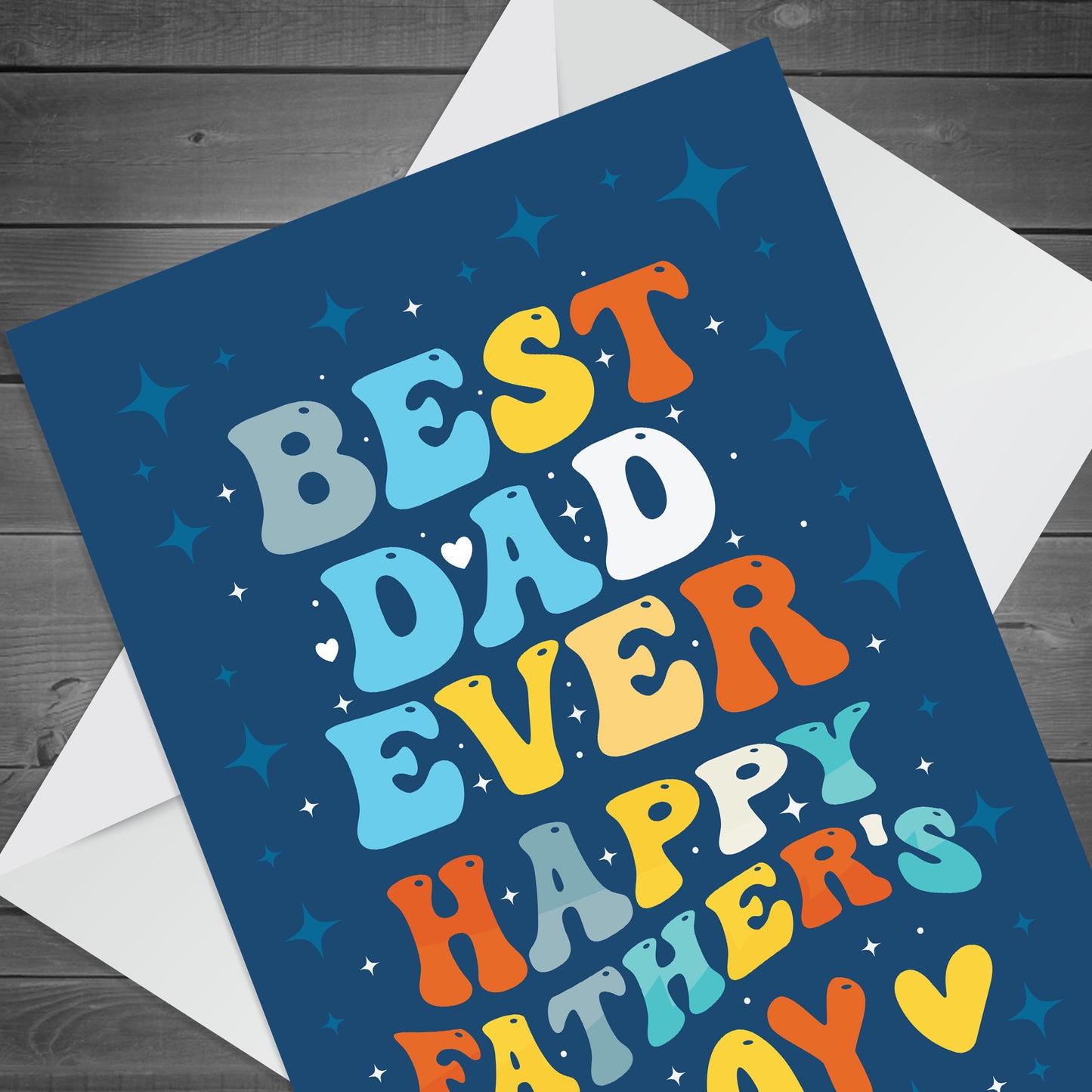 BEST DAD EVER Fathers Day Cards Greetings Card With Envelope Dad