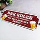 Acrylic Bar Sign Bar Rules Plaque Bar Accessories for Home Pub