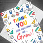Thank You Cards Thank You For Helping Me Grow Cards for Him Her