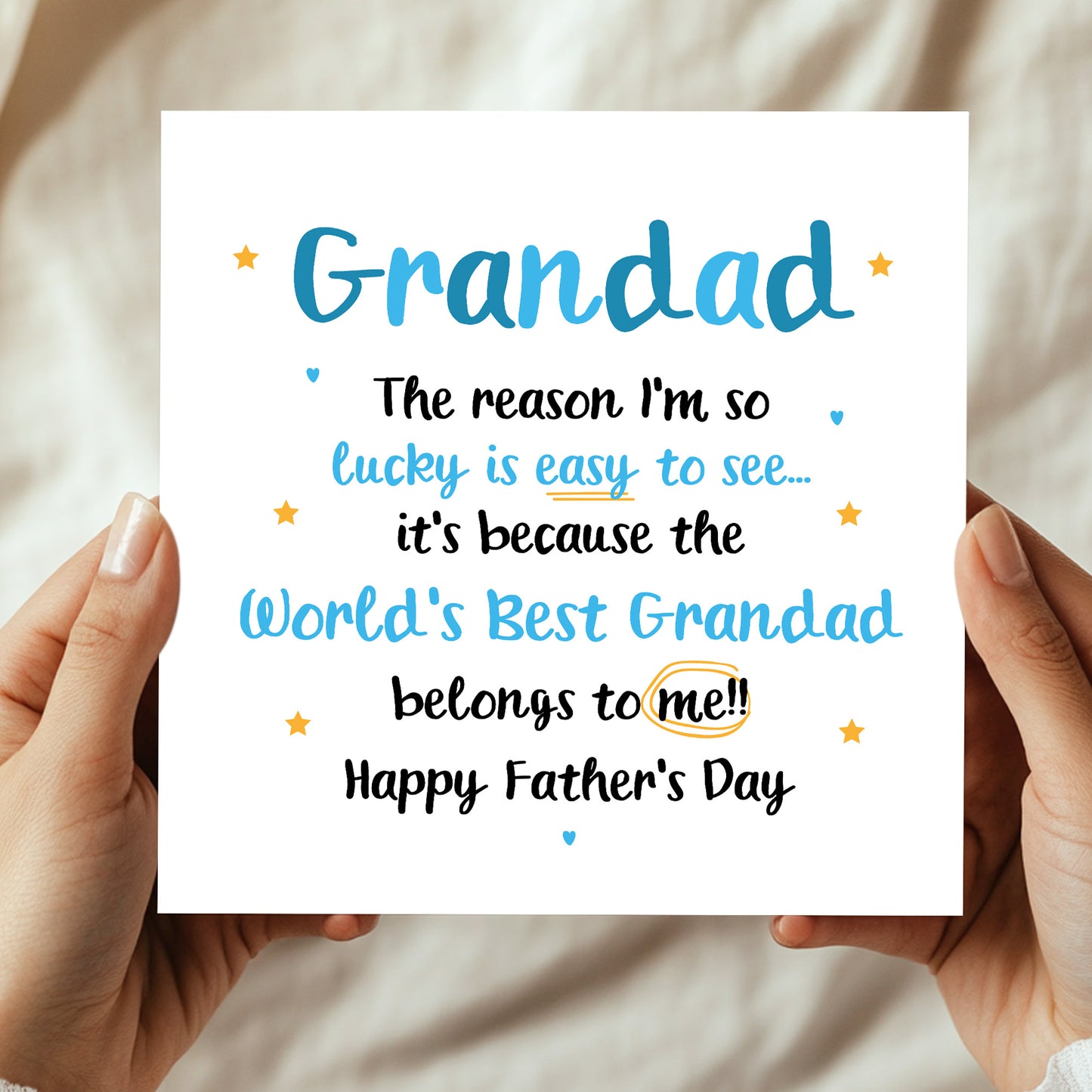Fathers Day Card For Grandad BEST GRANDAD Card From Grandson