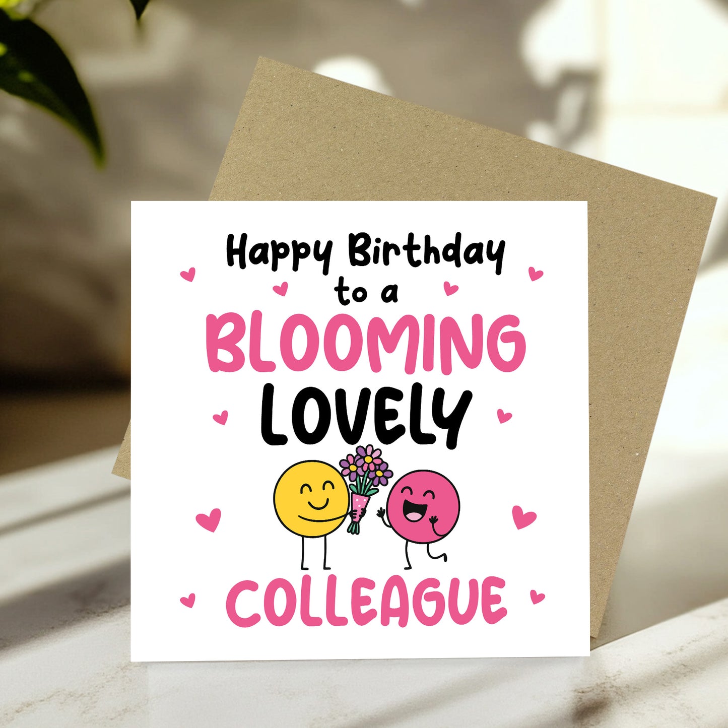 Birthday Gift For Colleague BLOOMING LOVELY COLLEAGUE Card